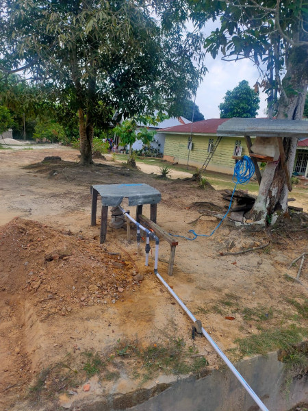 Atasi Kekurangan Air, Pemerintah Kampung Rantau Bertuah Bangun Sumur Bor