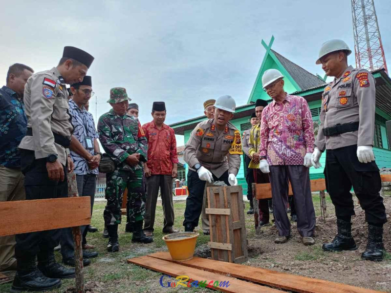 Support Pembangunan Pos Bhabinkamtibmas Desa Bokor, Kapolres Meranti Apresiasi PT Golden