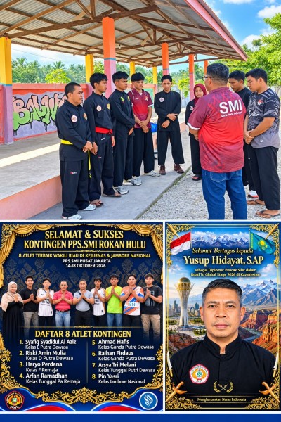 Delapan Atlet PPS SMI Rohul Wakili Riau, Yusup Hidayat Bawa Misi Pencak Silat ke Dunia