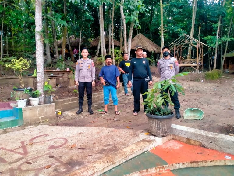 Libur Lebaran, Polsek Jawilan Pam Obyek Wisata Kolam Renang Waterpark CCTP Desa Pagintungan
