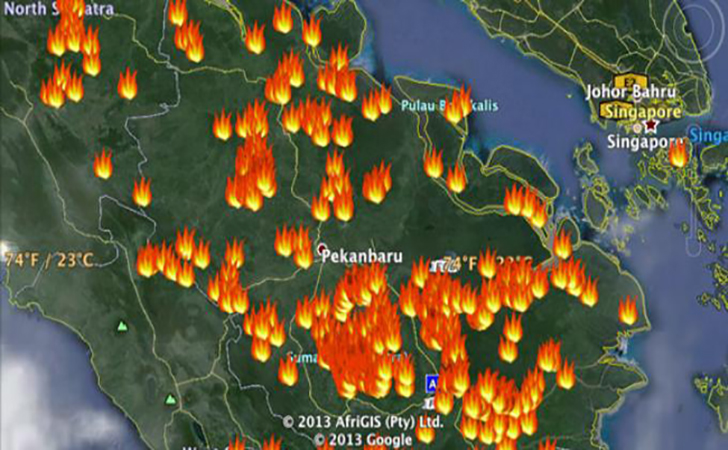 322 Titik Panas Tersebar Di Sumatera, 8 Terdeteksi Di Riau