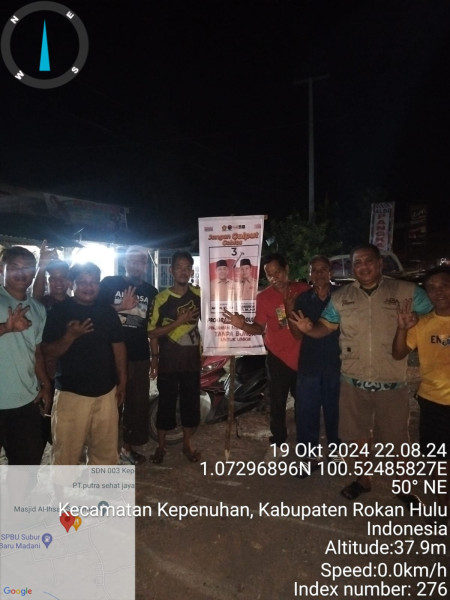 Relawan Bersama Membangun Negeri, Luhak Kepenuhan, Terus Berjuang Siang Malam Untuk Memenangkan Pasangan Anton-Poti