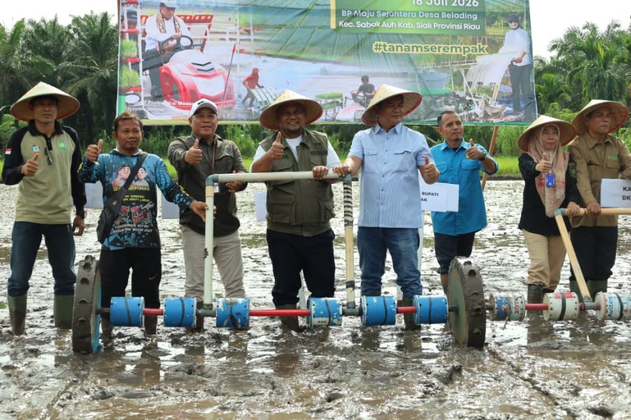 Tanam Serempak OPLAH 2025, Siak Perkuat Langkah Menuju Swasembada Pangan Nasional