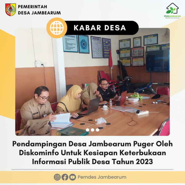 Pendampingan Desa Jambearum Oleh Diskominfo Untuk Kesiapan KIP Desa Thn 2023